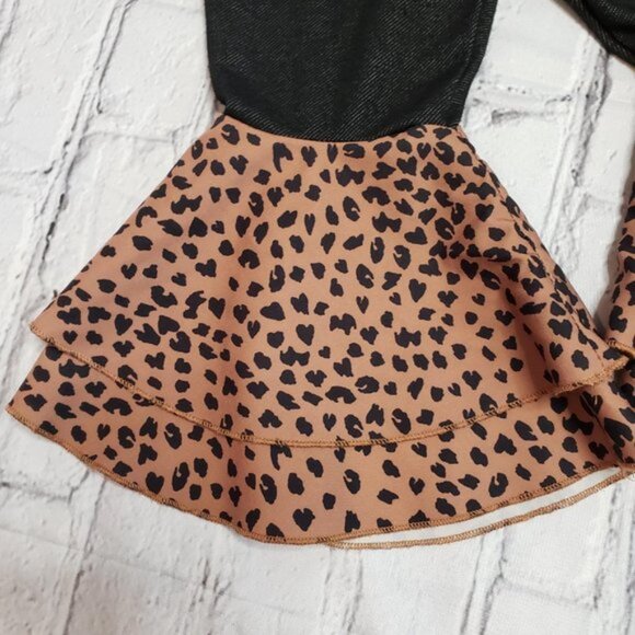 Bailey's Blossoms ~ Ally Pleated Baby Bell Bottoms ~ Leopard / A28 - Picture 3 of 4